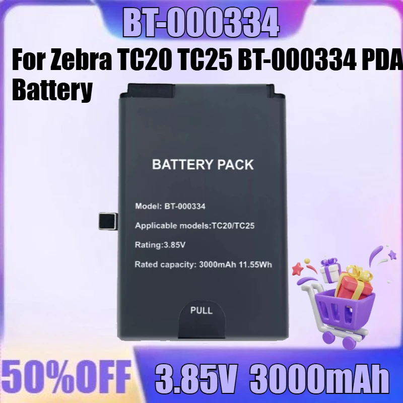

New BT-000334 3.85V 3000mAh high quality Battery for Zebra TC20 TC25 BT-000334 PDA Battery