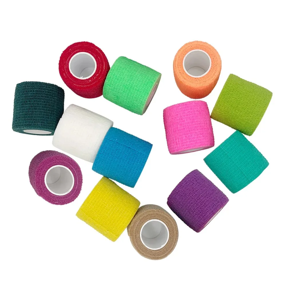 18 colori nastro avvolgente atletico colorato benda elastica autoadesiva Elastoplast protezione sportiva ginocchio dito caviglia palmo spalla