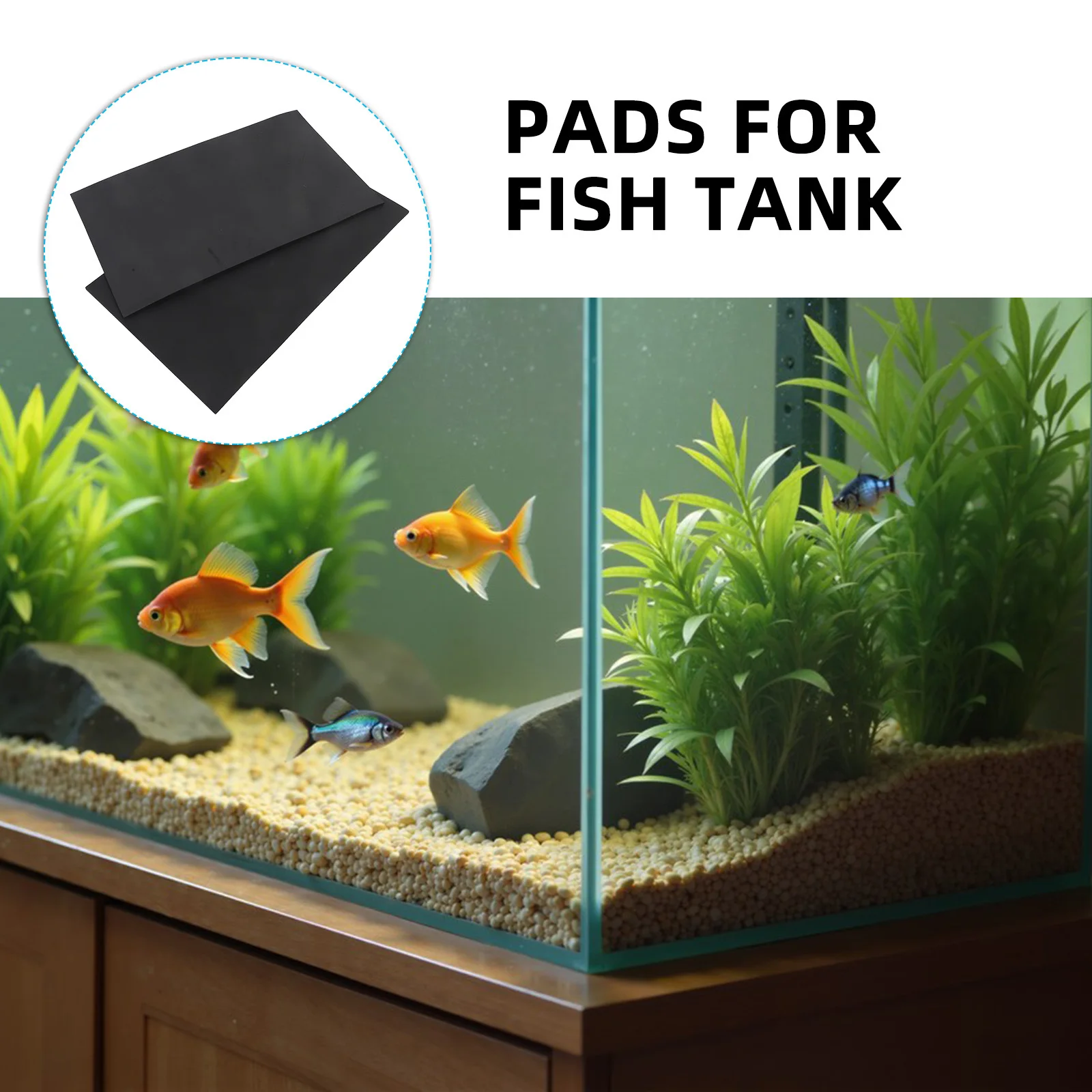 

2Pcs Aquarium Mat Non-Slip Fish Tank Cushion Insulated Support Pad 19.6 X 11.7 Inch Leveling Mat for Aquatic Pets