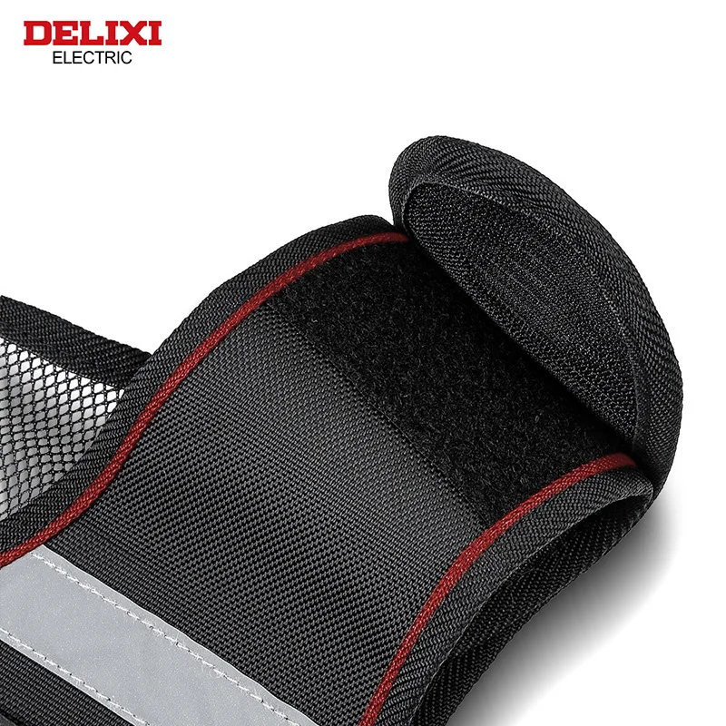 DELIXI ELECTRIC Tool Vest Storage Tool Electrician Work Clothes Reflective Vest Structure Safety Vest Breathable Storage Vest