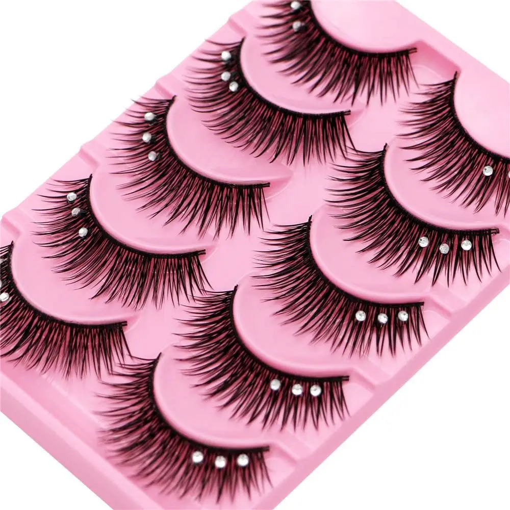 Sequins Shiny Rhinestone Eye Makeup Tool Big Eyes Eyelashes Rhinestone False Eyelashes Sequins False Eyelashes Lash Extension