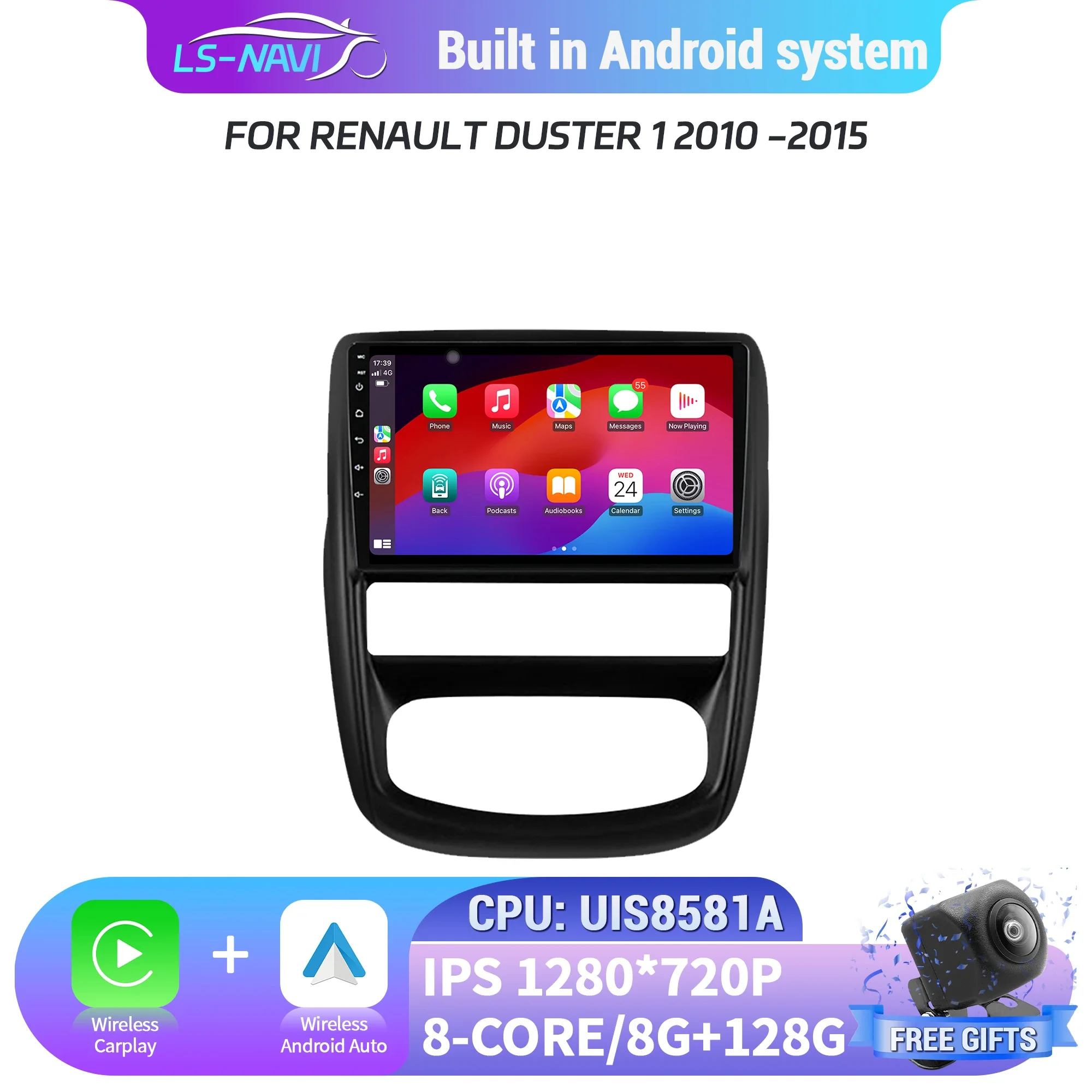 

Android Car Radio Multimedia Navigation For Renault Duster 1 2010-2015 Stereo Wireless Bluetooth Carplay Touch Head Unit Screen