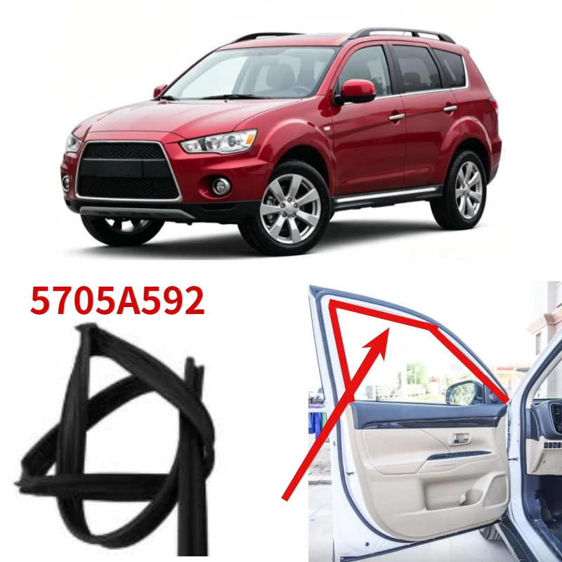 5705A592 5705A591 for Outlander 2008-2012 Glass Protector Rubber Seal for Airtrek CW 1 Piece Window Glass Runchannel Rubber