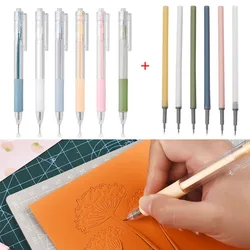 Press Utility Knife Pen Knife Cut Stickers Scrapbooking Cutting Tool Paper Cutting Knife School Supplies DIY Craft Supplies
