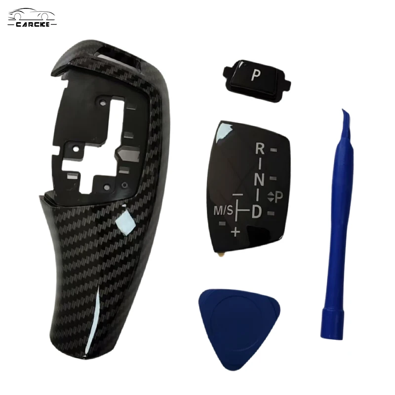 

Gear Shift Knob Cover Button Panel E61 E60 E63 E64 Retrofit Kit For BMW Car knob Accessories Shifter Lever Auto Gear Replacement