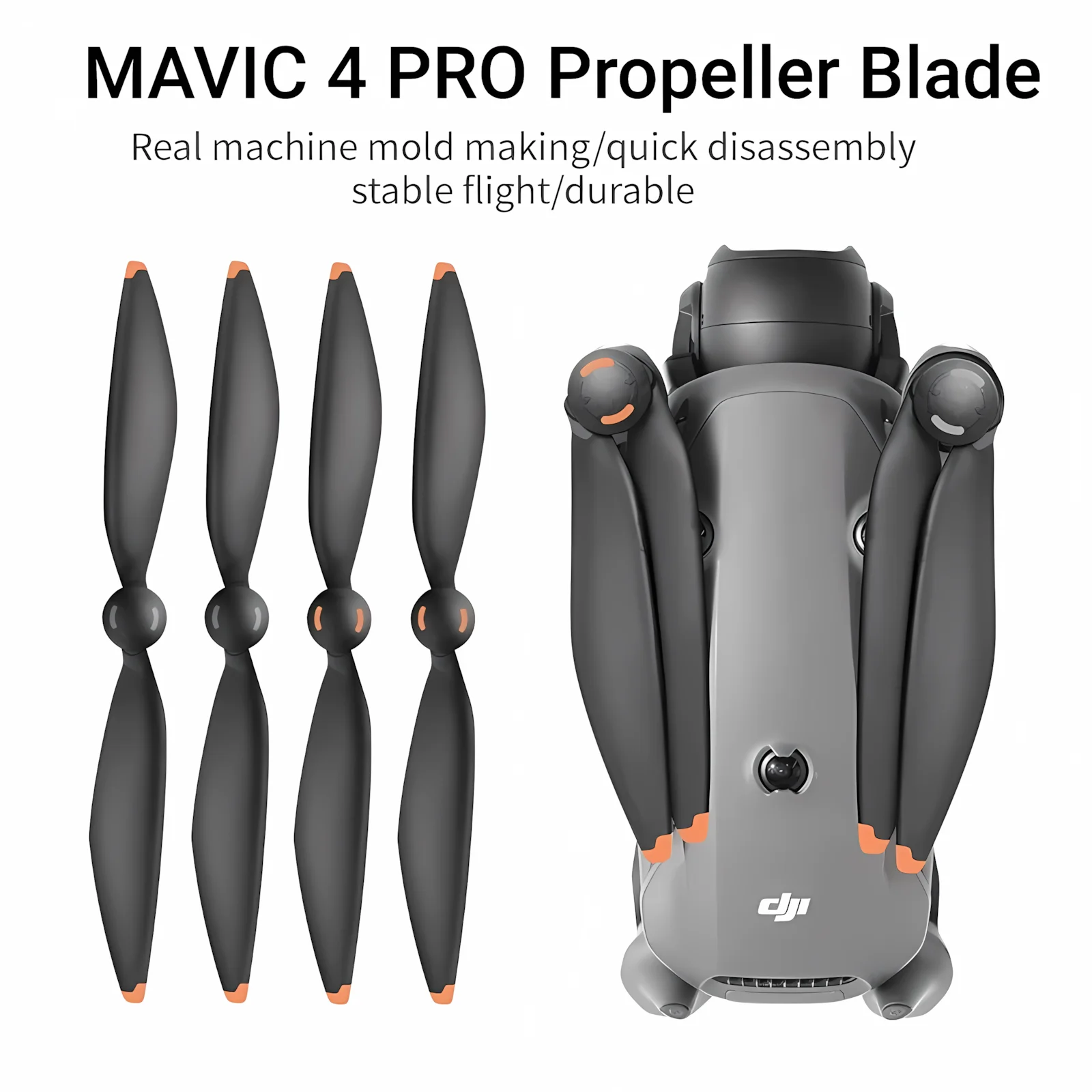 

DJI Mavic 4 Pro Propellers 1158F Quick Release, Foldable Nylon Fiberglass Blades, 4pcs for Night Flight Safety Drone Accessories