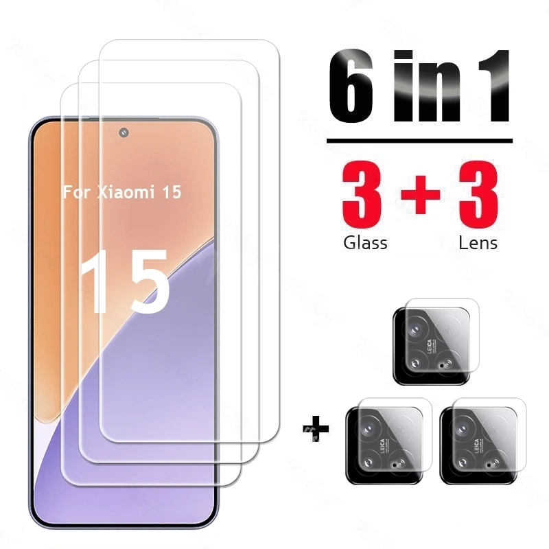 

For Xiaomi 15 Glass Tempered Glass Full Glue Film Xiaomi 15 Pro Glass Screen Protector Camera Xiaomi 15 Tempered Film