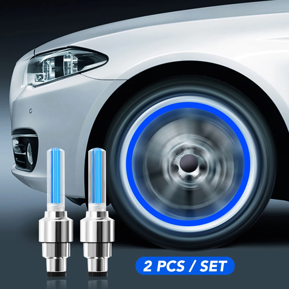 Car Wheel LED Light Tire Valve Cap Flash Spoke Neon Lamp for audi q7 renault megane 3 ford fiesta mk7 nissan qashqai citroen c5