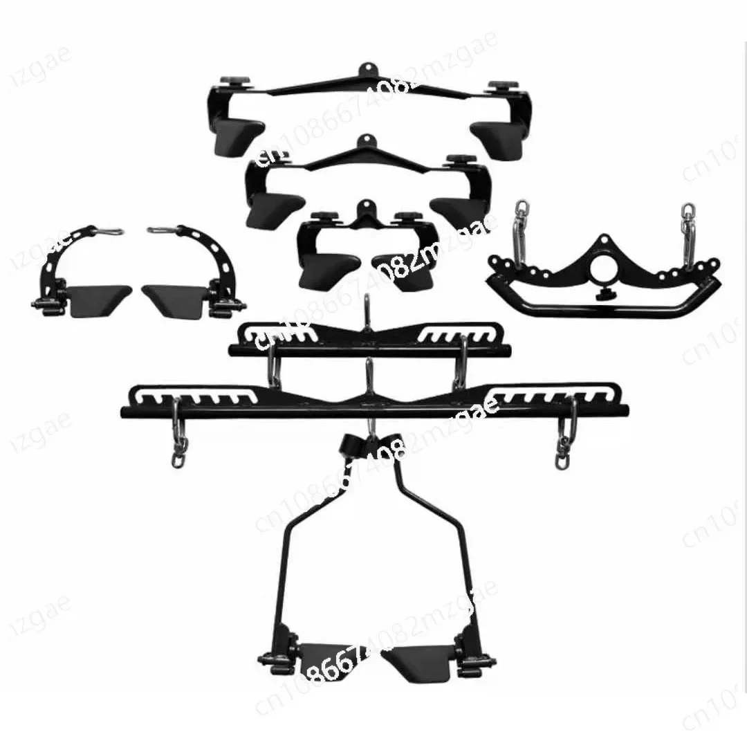 Back Pull Eight Piece Set, High and Low Pull Rowing Clip Chest Multifunctional Adjustable Fitness Equipment Handle Five Piece