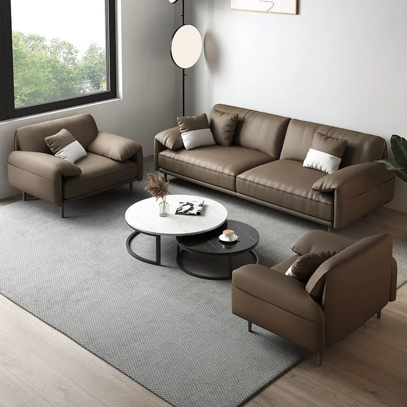 Office sofa business reception hall meeting area negotiation simple modern light luxury coffee table