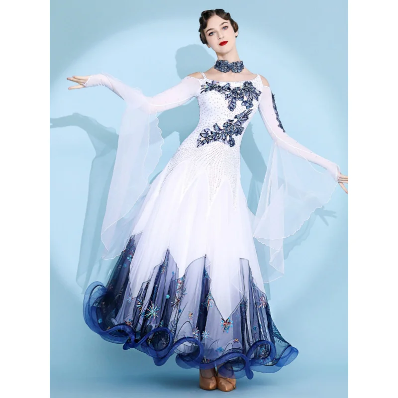 Duque du Style Windsor! Nouvelle robe de danse moderne S7075 pour spectacle de danse de salon