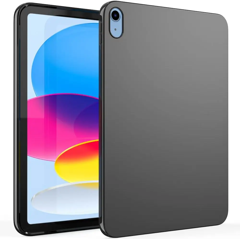 Soft Case For iPad 10th 11th Generation A16 2025 2022 10.9'' 11'' Flexible Silicone TPU Black Protective Shell Back Cover