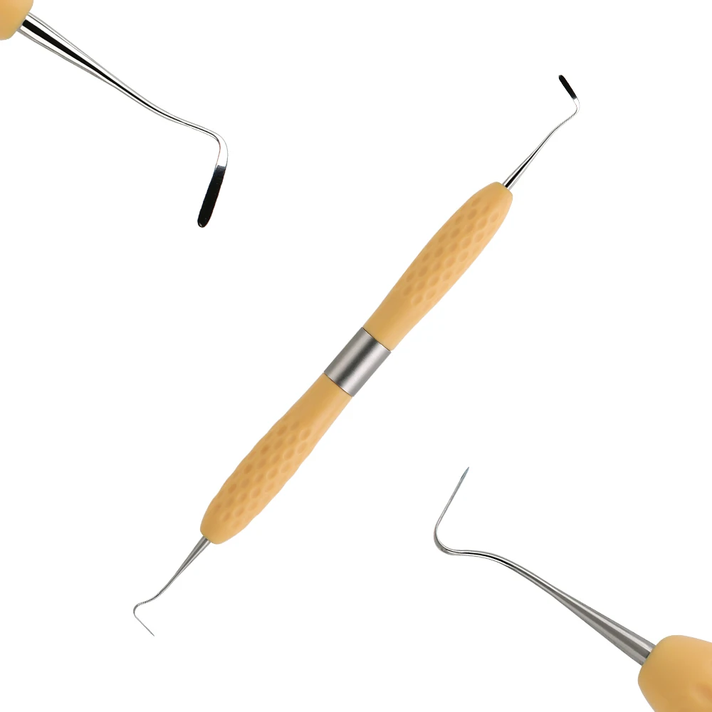 Equipamento de reparo enchido resina dental azdent, restauração estética, Silicone Handle Dentistry Tool, 1Pc