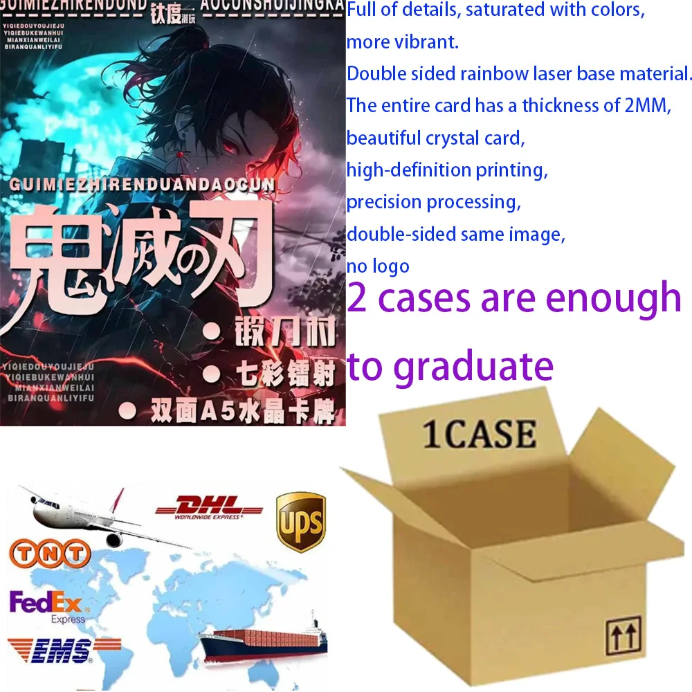 2024 Nieuwste Case Groothandel Nieuwste Demon Slayer Collection Crystal Card Shinobu Nezuko Mitsuri TCG Hobby Gift