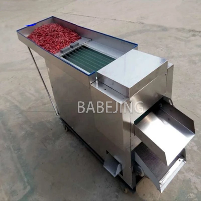 Picadora de chile rojo de acero inoxidable BABEJING, picadora de chile seco, máquina de separación y extracción de semillas de chile