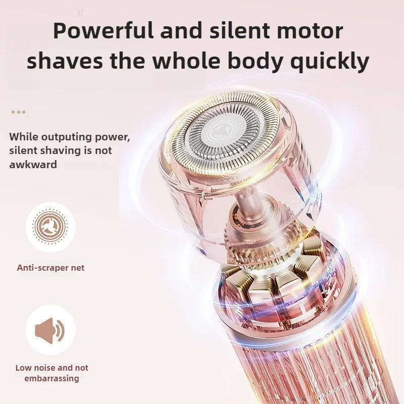 Rasoio elettrico da donna Trimmer bikini Epilatore corpo Rasoio per zona privata Ascelle Gambe Depilazione viso Indolore Liscio