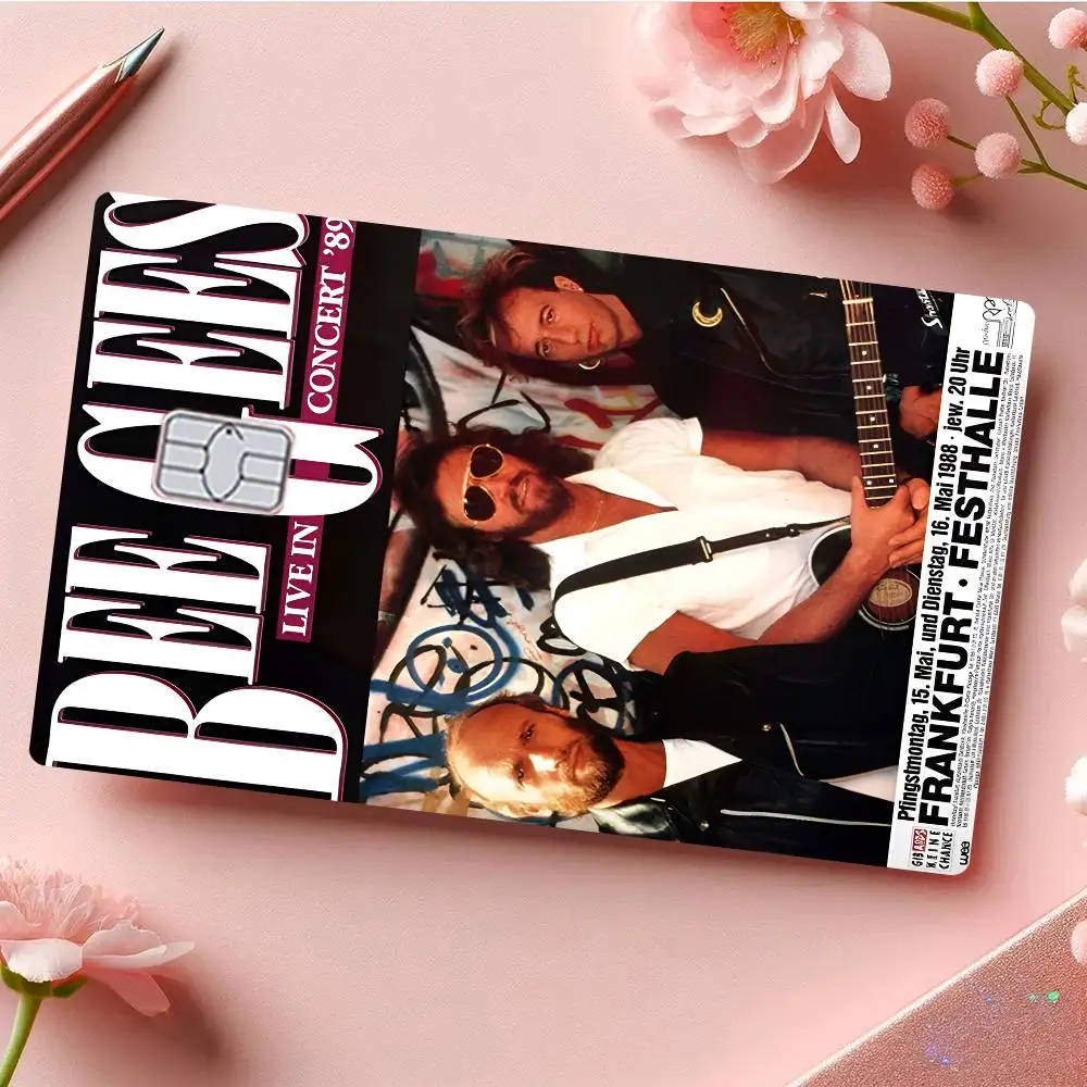 Bee Gees Band Credit Card Skin Stickers For VISA Bank Card Transportation Card Waterproof Sticker Anti-scratch Women Gift