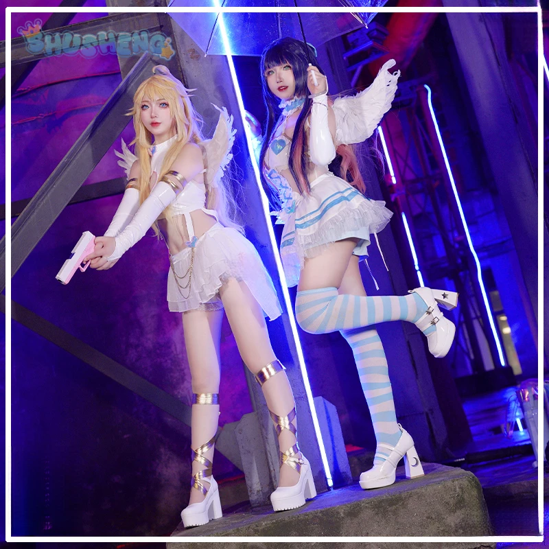 Höschen & Strümpfe mit Strumpfgürtel Höschen · Anarchy Stocking · Anarchy Cosplay Kostüm Süßes Lolita Kleid Perücke Halloween Frau unifo