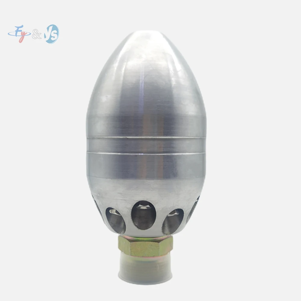 High-Pressure Rotating Sewer Cleaning Nozzle Kit-Ceramic/Alloy Steel Municipal Pipeline Flushing 360 Rotation/2800bar/6m Range