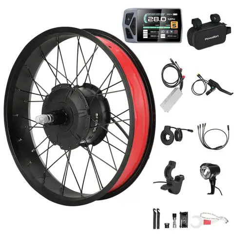 BAFANG Kit de conversion pour vélo électrique 750 W - Moteur de moyeu arrière pour gros vélo neige/plage 20 "26" - Améliorez votre vélo pliable VTT Cruiser