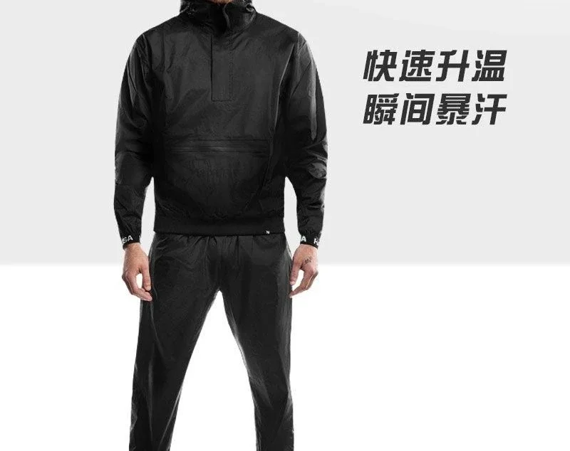 Sweat Suit Fitness Running Rope ******** Men's and Women's Sweat Suit Sports Suit Hooded