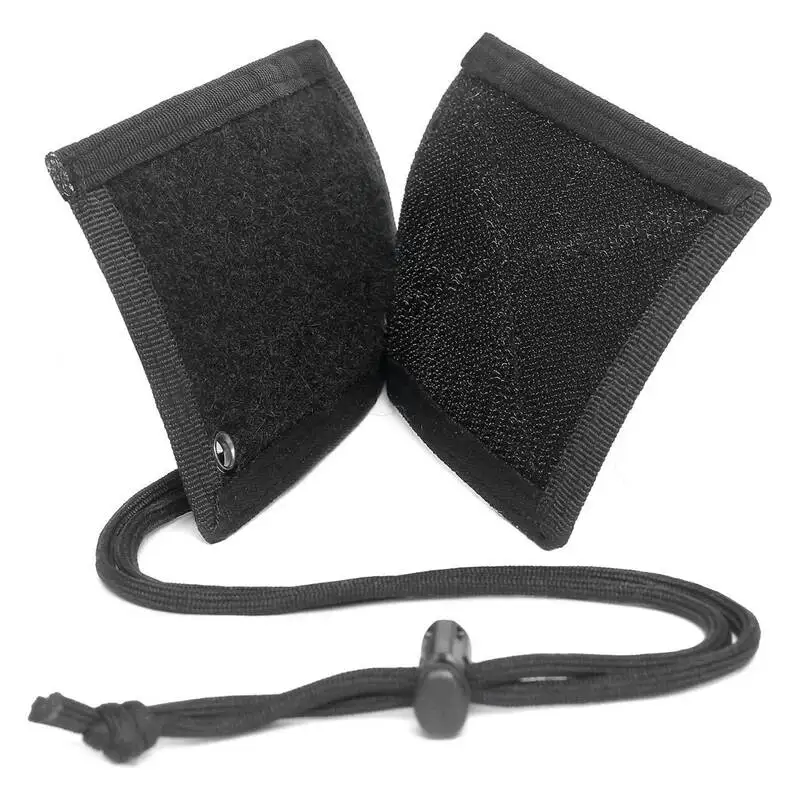 OUIO Tactical ID Card Holder Hook Loop Patch Tour Guide Badge Holders Outdoor Travel Pouch Pen Purse And Nylon Lanyard view 4