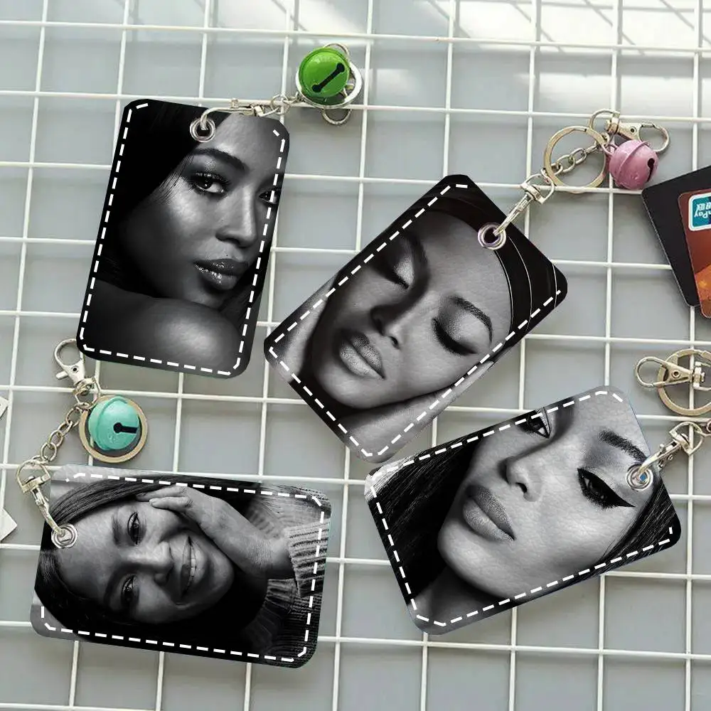 

Кожаный брелок-картхолдер для карт доступа с изображением модели Наоми Кэмпбелл, 1 шт.