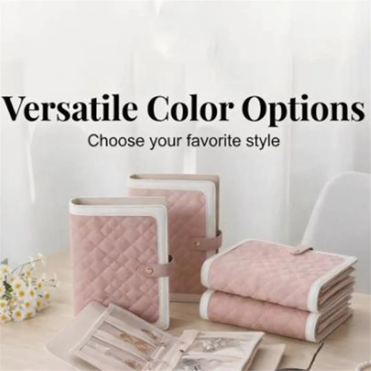 Premium Travel Jewelry Organizer Book, Portable Jewelry Notebook for Earrings, Necklaces, Rings Storage