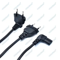 EU Schuko CEE7/16 Right Angled to IEC320 C7 Power Lead Adapter Cable for Samsung Philips Sony LED TV Figure 8 AC Power Cord 3m