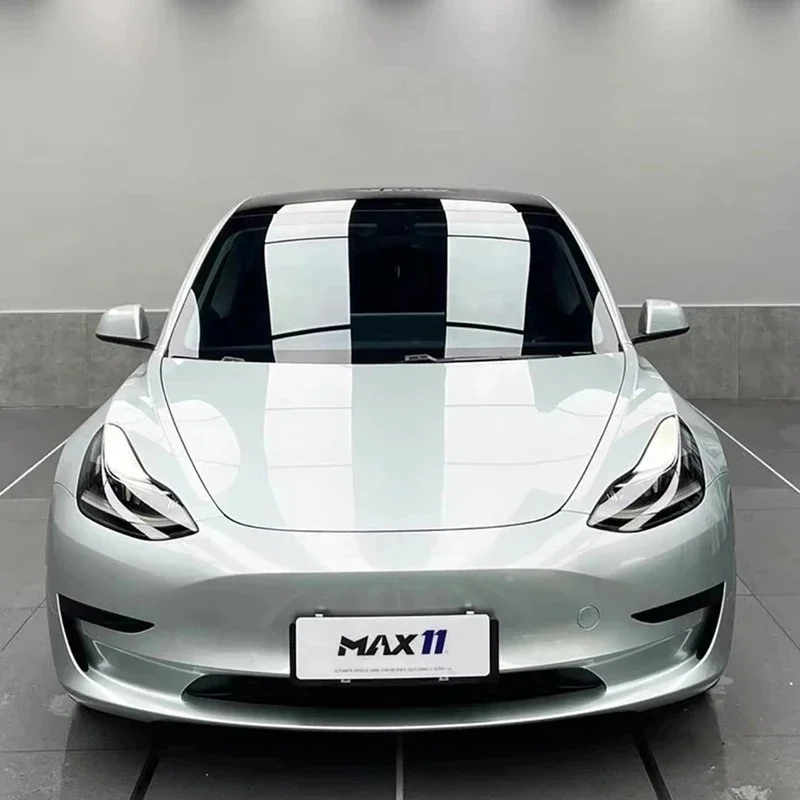 High Quality Moonlight Silver Removable Glue Full Body Car Vinyl Wrap