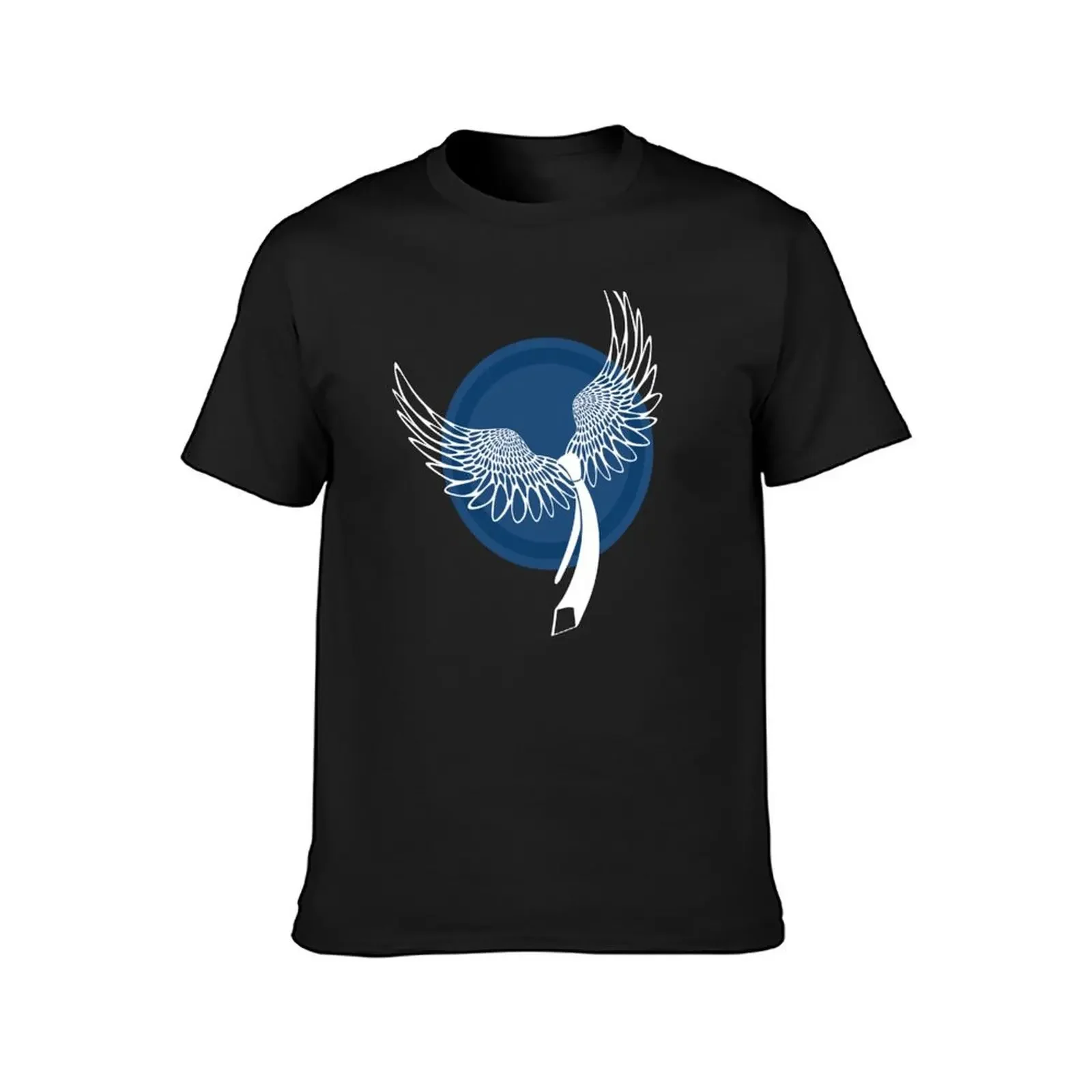 Castiel Wings With Tie in white T-Shirt blanks customs korean fashion T-shirt men