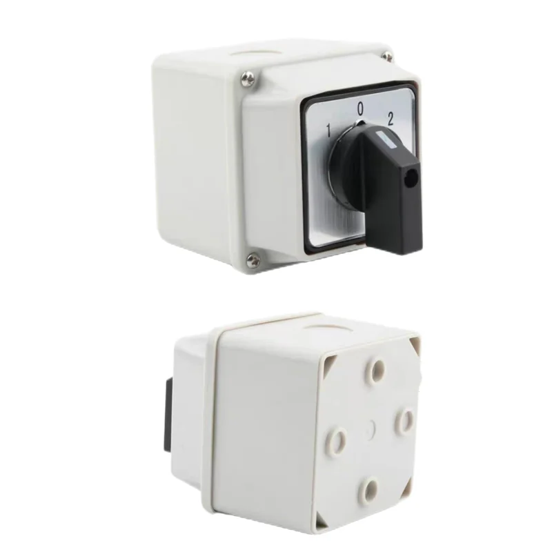 1PCS universal transfer switch waterproof box, two to three gears, dual power switch motor, positive and negative selection