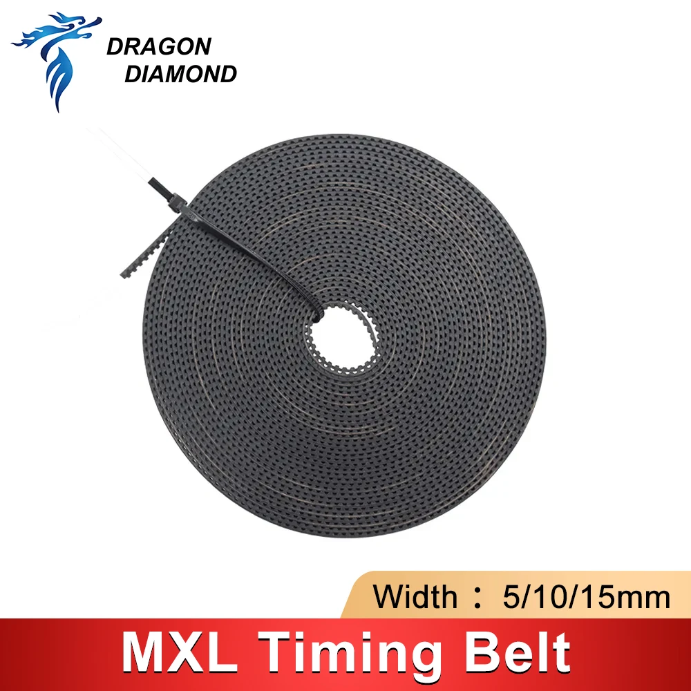 5M/10M MXL Open Timing Belt Width 5mm 6mm 10mm 15mm Rubber Material MXL synchronous Belt For CNC/Cutting/Laser Machine