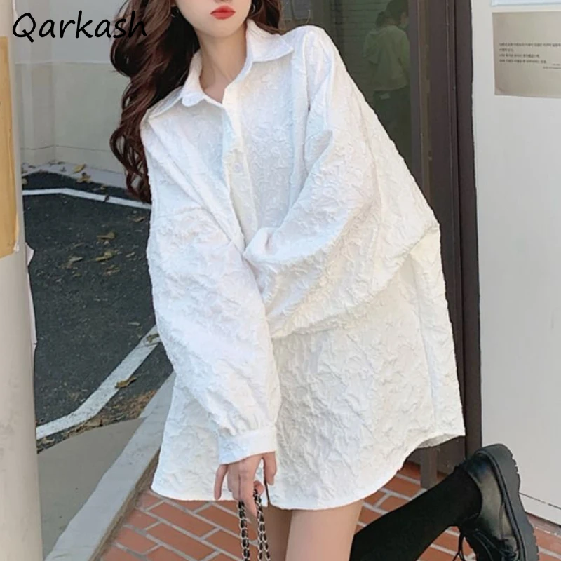 Sunscreen White Shirts Women Temper Baggy Streetwear Summer Long Style Minimalist Aesthetic Thin Clothing Harajuku Tender Basics