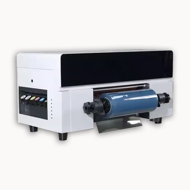 New A3 UV DTF Inkjet Printer Impresora for Sticker Label Phone Case Wood Bottle with Laminator All-in-One Function
