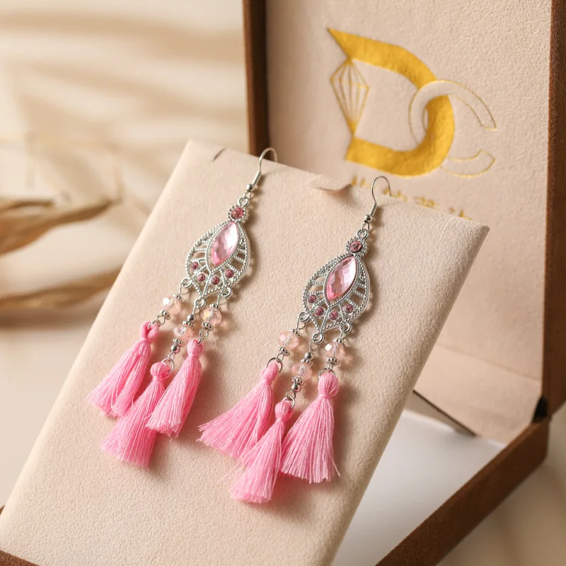 11 + 1 لون أقراط شرابة جديدة راقية 2025 أقراط عرقية أقراط القرع بالجملة