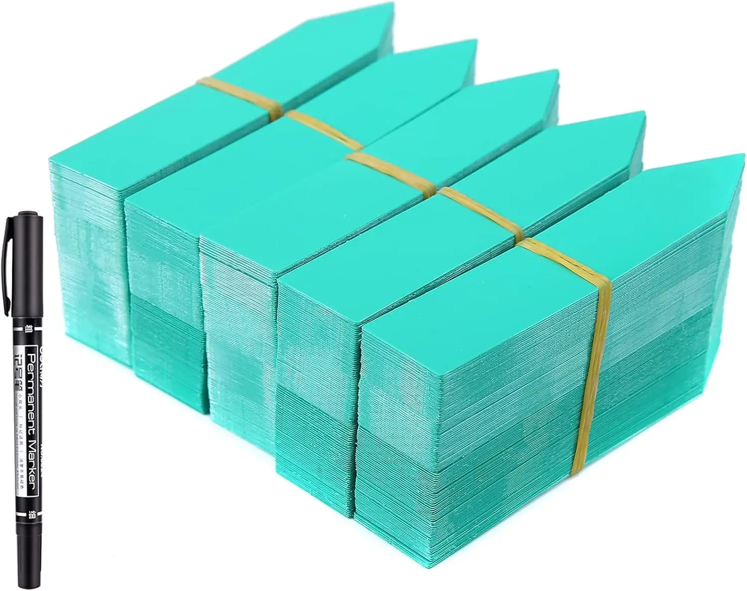 

1000 шт. 4-дюймовые этикетки для садовых растений, пластиковые водонепроницаемые маркеры для рассады и семян, зеленые