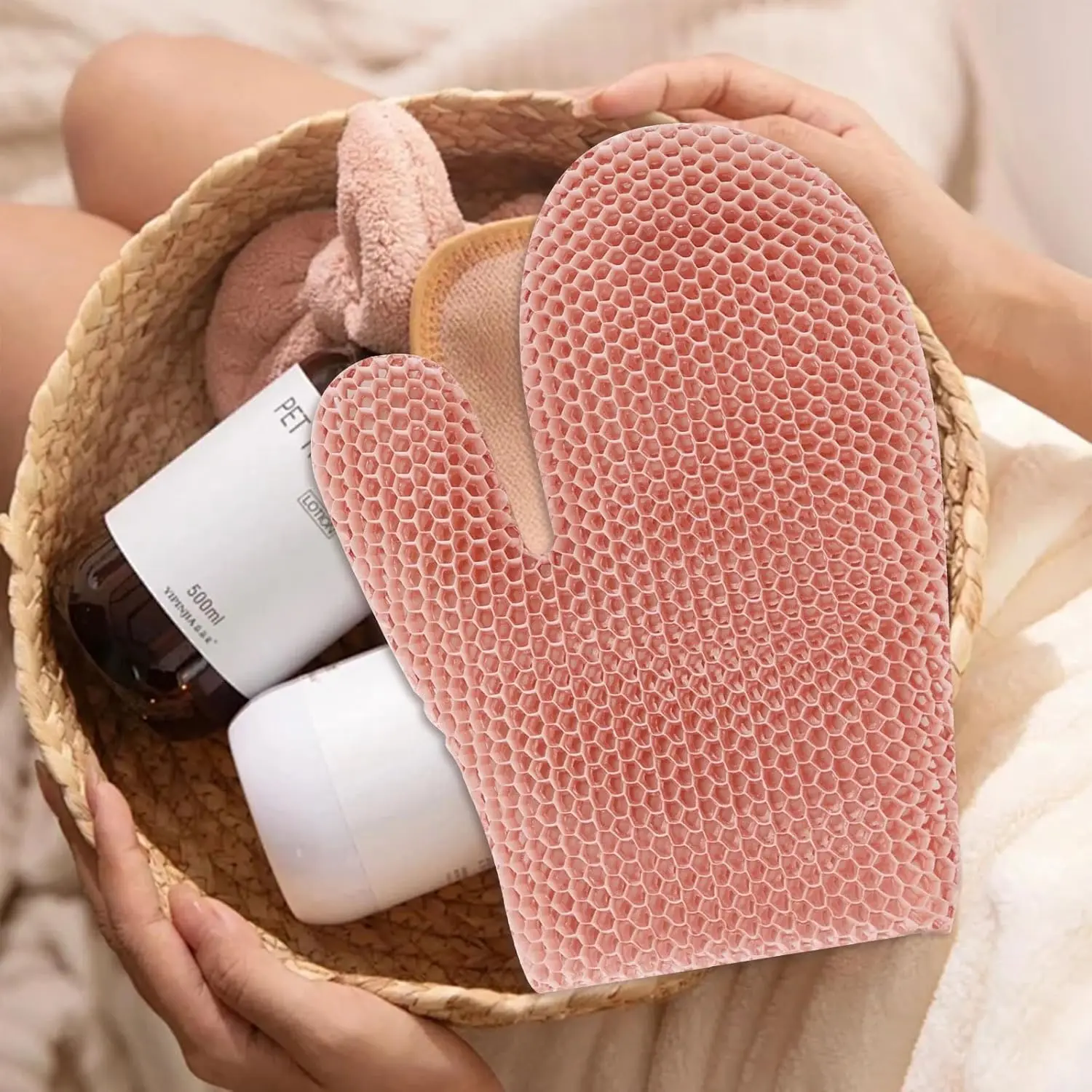 2026 Honeycomb Peeling-Badehandschuhe – Glatte Haut – Peeling-Duschhandschuhe für alle Hauttypen
