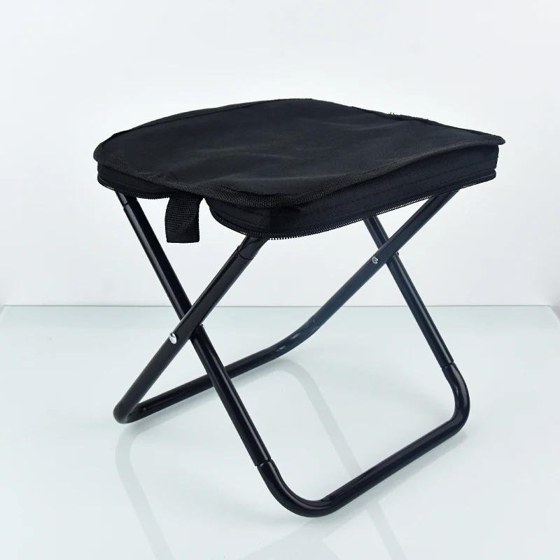 Outdoor Mini Small Portable Lightweight Carbon Steel Ultralight Picnic Travel Fishing Folding Stool Camping Chair With Carry Bag