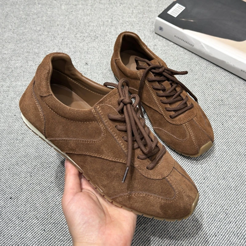 2026 New Women's sneakers shoe Flat Non-slip German Training Shoes Women Plus Size Genuine Leather Spring girl Shoes