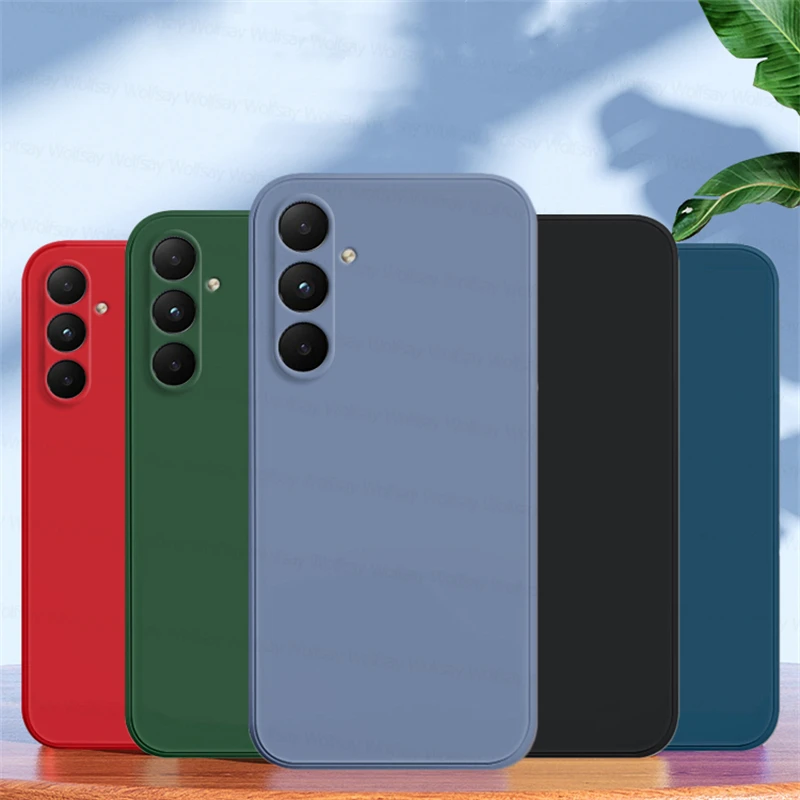 Etui Samsung Galaxy A05S Samsung Galaxy A05 A05S A15 A25 A35 A55 5G Cover Funda TPU Cases Shockproof Liquid Silicone Cover