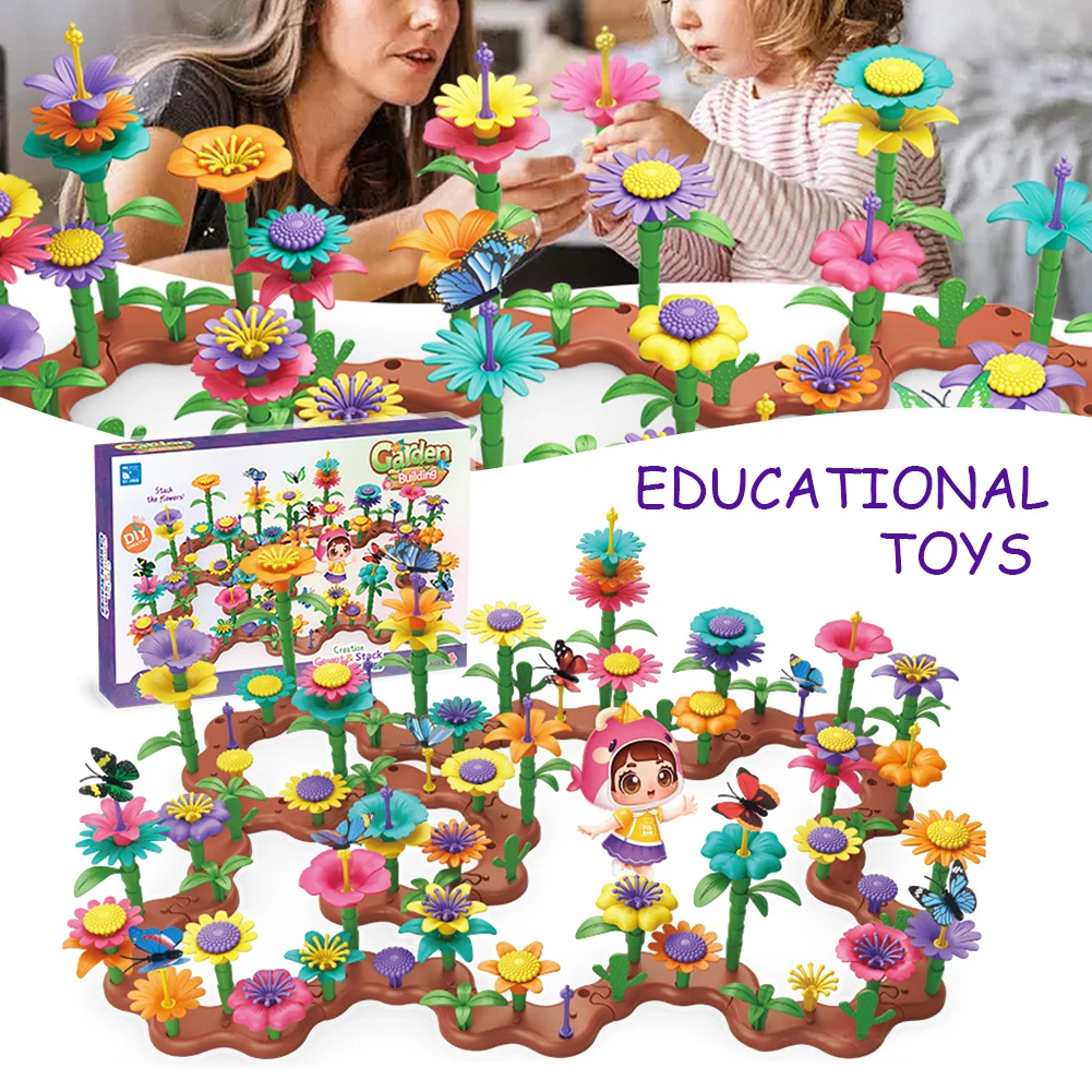 Flower Garden Building Toys Hands-on Ability Training Plaything For Bedroom