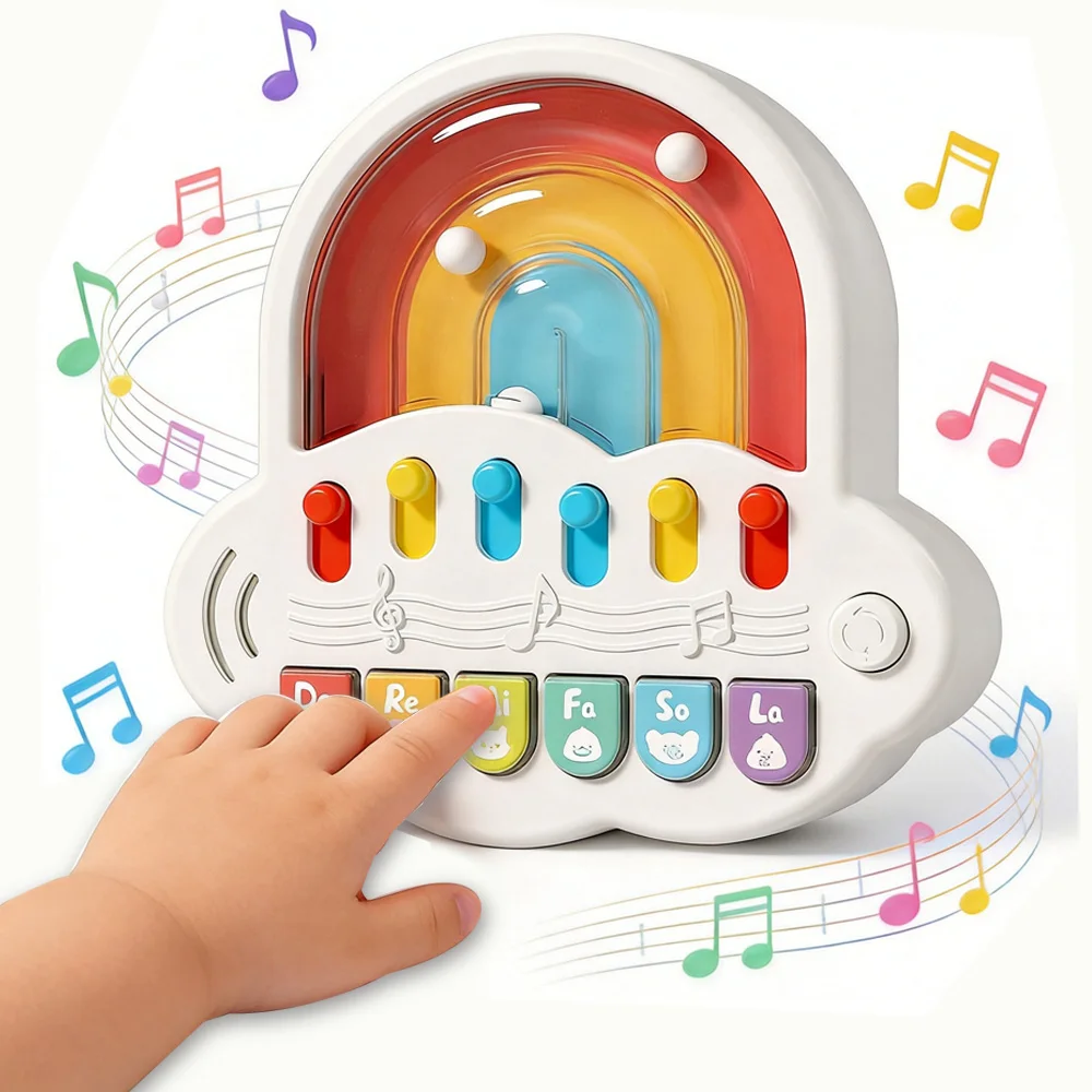 

Baby Mini Piano Toys with Light, Multifunctional Musical Toys for Toddlers, Music Enlightenment, Early Education Interactive Toy
