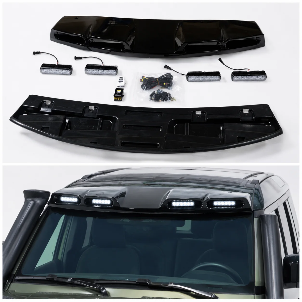 For Land Rover Defender Roof Light LED Roof Light Strip Off-road Luggage Rack, Adventure Roof Light  Waterproof Parts
