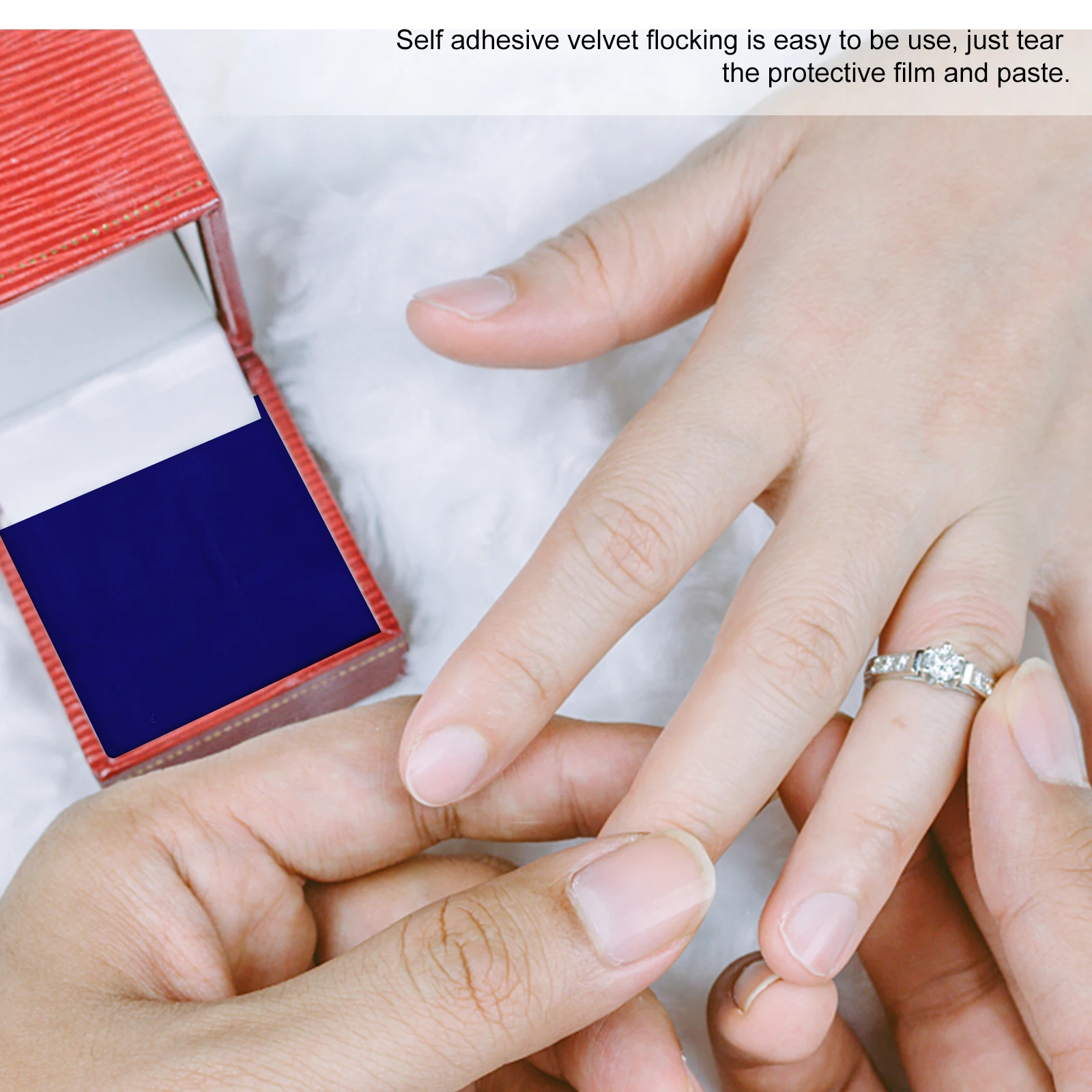 

Self Adhesive Flocking Fabric Cloth for Jewelry Box Gift Packing Velour Liner DIY Supplies Waterproof Wear Resistant Furniture