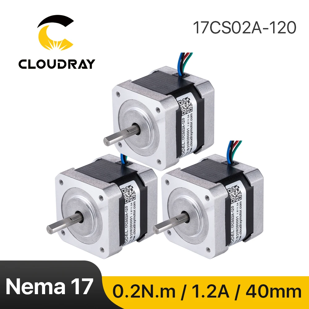 Cloudray Nema17 스테퍼 모터 2상 0.2N.m 1.2A 40mm 4리드 3D 프린터 CNC 조각 밀링 머신