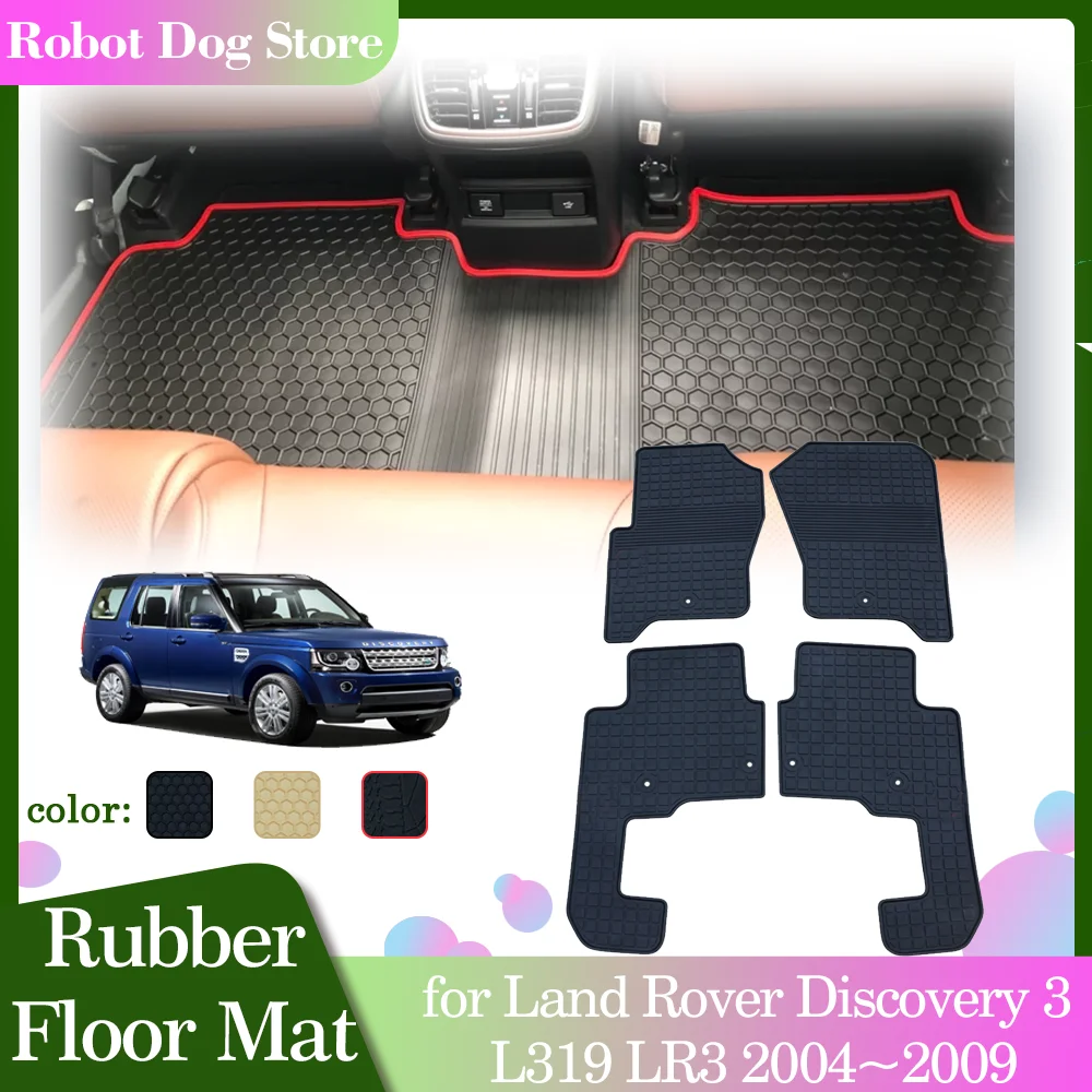 

Rubber Floor Mat for Land Rover Discovery 3 L319 LR3 2004~2009 Foot Interior Liner Carpet Waterproof Pad Custom Rug Accessories