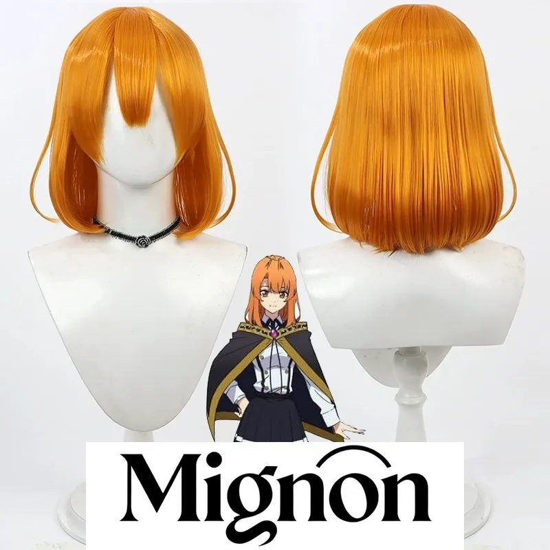 ويستوريا: شعر مستعار كوسبلاي Wand and Sword Colette Loire برتقالي من السيليكون لفروة الرأس بوب مقطوع هدية الهالوين #1