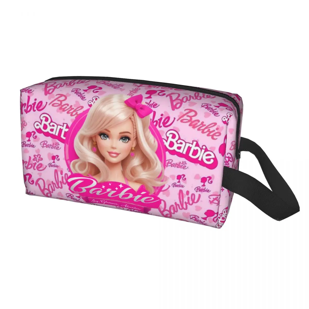 Custom Cartoon Barbie Girl Makeup Bag Women Travel Cosmetic Organizer Fashion Storage Toiletry Bags