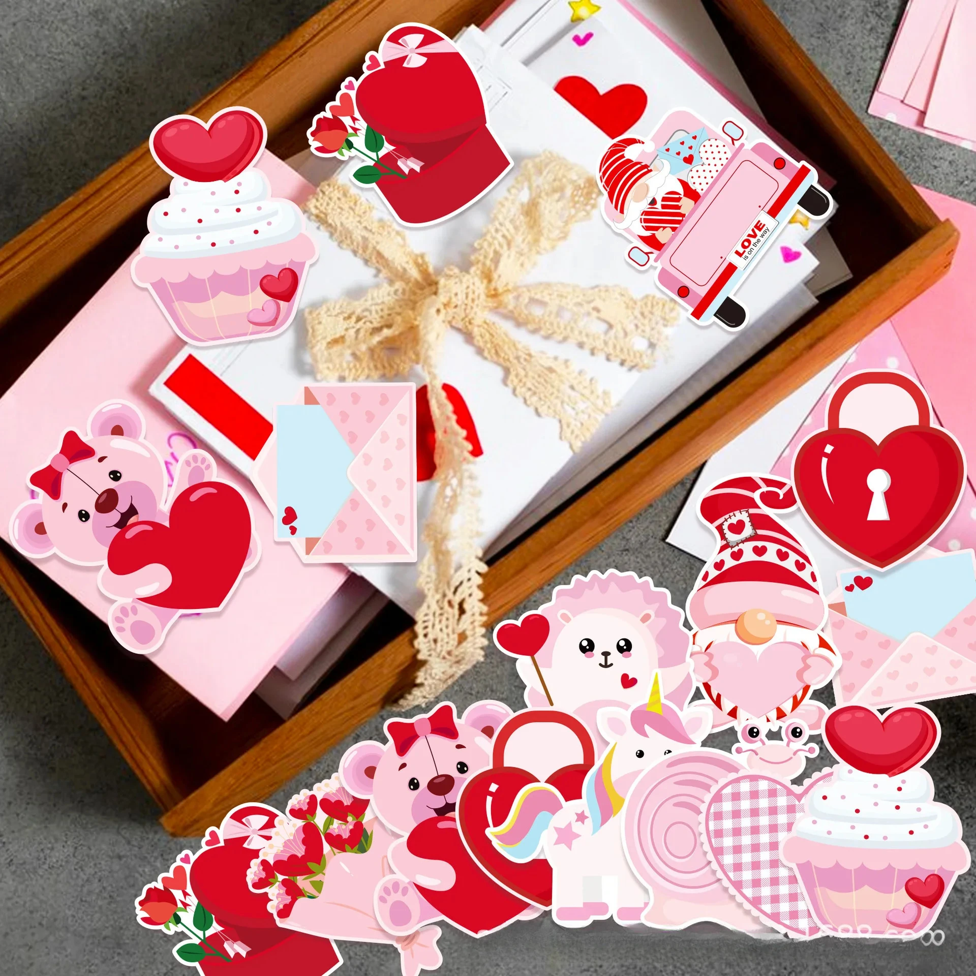 

Наклейки и стикеры для заметок в форме сердца ко Дню святого Валентина, канцелярские товары для офиса, культурные принадлежности, стикеры для ежедневников